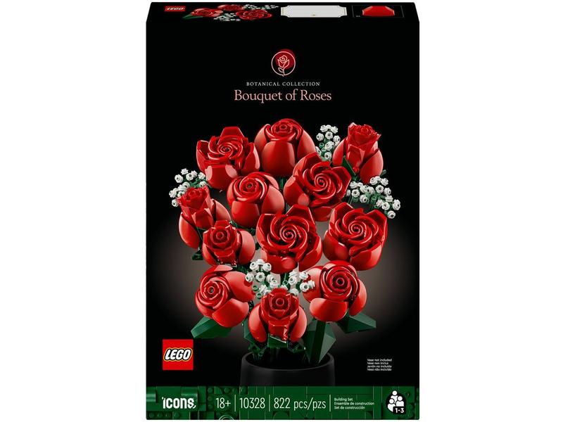 LEGO Icons Buquê de Rosas 10328 822 Peças - Lego Icons - Magazine